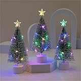 Künstlicher Weihnachtsbaum mit Beleuchtung, LED Mini Weihnachtsbaum Künstlich, Bunte Lichter...