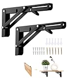 Viesap Klappkonsole 200mm, 2PCS Klappkonsole Schwerlast, Tisch Klappschanier, Klapptisch Wand,...