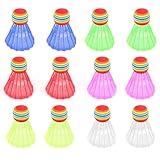 WJMY 12 PCS Federbälle Kinder, Bunte Nylon Federball Bälle, Badminton Bälle, Federbälle für...