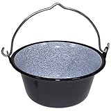 Ungarischer Gulaschkessel aus bruchsicherem Emaille Outdoor Camping Lagertopf verschiedene Größen...