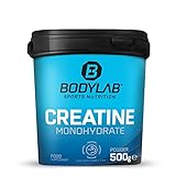Bodylab24 Creatine Powder 500g, reines Creatin Monohydrat Pulver, Hochdosiertes Kreatin für mehr...