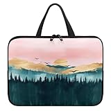 Treer Laptoptasche 10-17 Zoll, Bergmuster Handtasche Damen Herren, Laptop Tasche mit...