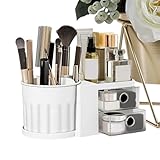 Youngwier Make-up-Organizer Schreibtisch, Drehbarer Kosmetik-Organizer mit Makeup-Box, Große...