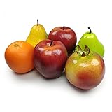 Künstliche Obstpackung,Gefälschte Früchte für Wohnkultur,Simulations-Obst-Set,Faux-Obst-Set für...