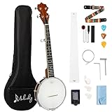 5-saitiges Banjo Mini – Mulucky 26 Zoll Reisebanjo, Korpus aus Sapele, geschlossene massive...
