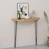 SXKLYRF Industrieller Wand Konsolentisch, Flur Regal, Schmaler Halbmond-Beistelltisch mit...