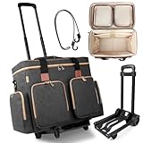 Sambois Rollende Lehrer-Tragetasche mit abnehmbarem Trolley, Lehrertasche mit Rollen und...