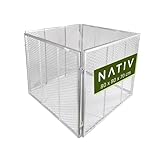 NATIV Garten Komposter 80x80x70 cm galvanisiert, Metallkomposter mit 448 Litern, Drahtkomposter für...