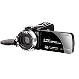 DELURA Tragbarer 16-Fach-Zoom-Camcorder for Den Heimgebrauch, 1080P, Digitaler Vlog-Videorecorder,...