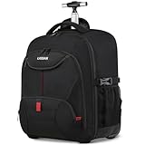 Laptop Trolley Rucksack Business Rolling 17 Zoll Laptop Rucksack mit Rädern Handgepäck Groß...