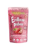 Erdbeer Fruchtpulver: 100g Erdbeeren gefriergetrocknet und fein gemahlen – Getrocknete Früchte...