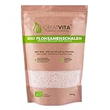 GreatVita Bio Flohsamenschalen, 99% rein, 500g indische Flohsamenschalen ballaststoffreich