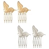 OSALADI 4 Stück pack Schmetterlings Haarkämme aus Legierung Zarte Metall Haarspangen Seitliche...