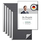 STRATAG Klemmmappen Klemmschienen-Set mit transparentem Deckel aus PP Kunststoff sowie Binderücken...