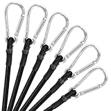 Akicderu Spanngummi mit Karabiner, 6 Stück Expander mit Karabinerhaken, 2 * 100 cm, 2 * 80 cm, 2 *...