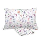 BreathableBaby Kissenbezug aus Baumwollperkal, für 33 x 46 cm Kleinkindkissen, Blüten (2er-Pack)