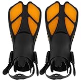 Verstellbare Schnorchelflossen, Lange Tauchflossen zum Schwimmen, weiche TPR-Schwimmflossen mit...