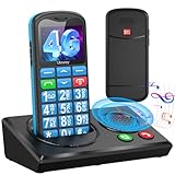 uleway 4G Seniorenhandy mit Bluetooth Lautsprecher Ladestation |Lauter Ton |...