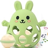 Greifball Für Babys-Verbesserter Rasselball Montessori Spielzeug Baby Zahnungshilfe-BPA Frei...