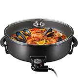 T24 Hochwertige elektrische Pizzapfanne Partypfanne 42...