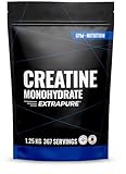 Creatine Monohydrat Pulver 1,25kg / 1250g - Ultra Reines Kreatin Monohydrat mit Vitamin B6 - Optimal...