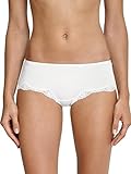 Schiesser Damen Hipster Mit Spitze - Pure Cotton Bikinislip, Weiss_157413, 38 EU