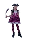Productos Licenciados Piraten-Kostüm für Mädchen, Piraten-Kostüm mit Hut für Mädchen (10-12,...
