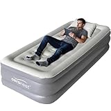 AeroRest Supreme Plush XL Luftmatratze 1 Person | 210 cm Länge | Mit eingebauter Elektropumpe