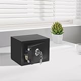 Safe Tresor 4.6L Möbeltresor Wasserdicht mit 3 Schlüssel Stahl Heimtresor Wandtresor für Bargeld,...