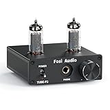 Fosi Audio P2 Röhren Kopfhörerverstärker Vakuumschlauch Vorverstärker Mini Hi-Fi Stereo Audio...