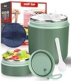 Nuxory Müslibecher 530ml+180ml,Joghurtbecher to Go Kinder mit Löffel,Müsli Cup to Go Becher,...