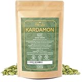 Kardamom Ganz Grün 100g, natürliche, vegane Kardamom Kapseln, Kardamomsaat frei von Zusätzen zur...