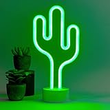Legami - Led Neon-Effekt-Lampe, It's a Sign, H 23 cm, Kaktus-Motiv, Duale Stromversorgung, USB-Kabel...