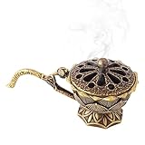 Räucherstäbchenhalter mit kleinen Blumen: hohler Räucherkegelhalter mit Deckel, Weihrauchbrenner,...