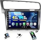 CAMECHO 2025 Neuestes 8 Core 4G+64G Android 13 Autoradio für VW Golf 5 Polo Skoda mit Navi Carplay...
