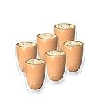 TAFONUP Latte Macchiato Gläser Doppelwandig (6 x 250ml), Doppelwandige Gläser aus Borosilikatglas...