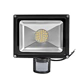 ALPHA DIMA 30W SMD Fluter mit Bewegungsmelder LED Strahler Warmweiß warmweiss Licht IP65...