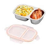 Lunchbox - 8,15 x 5,47 x 2,36 Zoll 800 ml Lebensmittelaufbewahrungsbehälter, Brotdose Fächer,...