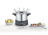 SEVERIN Fondue, spülmaschinengeeignetes Fondueset mit 8 farblich markierten Gabeln, elektrisches...