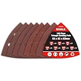 SHALL 140-teiliges Dreieck-Schleifpad, 93 x 93 x 93 mm, 6-Loch-Klett-Dreieckschleifpapier, 7...