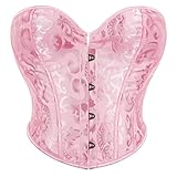 KONG JIMFAN Damen Bustier Korsett Top Karneval Kostüm Satin Floral Corsage Bustier Gothic Corsette...