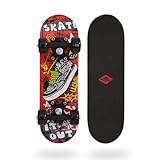 Schildkröt® Mini Skateboard 17“ Skate It Out | Kinder Skateboard ab 4-6 Jahre | Holz-Deck 43 x...