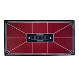 Engelhart-320999 – Poker Tischauflage Texas Hold’em Rot 177 × 89 cm – Polyester +...