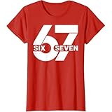 Herren 67 Tshirt Six Seven Meme T Shirt Locker Oberteil Casual Tops Sommer Sportshirt Fashion...