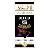 Lindt Excellence 90% Milde Edelbitter-Schokolade | 100g Schokoladentafel | Vegane Schokolade |...