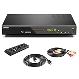1080P HD Blu-ray Player für Fernseher, Kompakter Metallgehäuse Bluray Player mit HDMI, AV,...