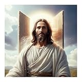 57lilina Kreuzstich Set Vorgedruckt - 36x36 cm Jesus Stickbilder, Sticken Set Erwachsene mit 11CT...