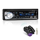 Autoradio mit Bluetooth Freisprecheinrichtung und Lenkrad-Fernbedienung, 1 DIN Autoradio MP3...