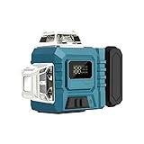 Kreuzlinienlaser mit Stativ, 4D 16 Linienlaser Grün Kreuzlaser mit 2x3000mAh Batterien, 4 x 360...
