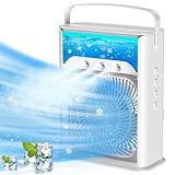 Mobile Klimagerät 4-in-1 Mini Tragbarer Luftkühler Fan, Luftkühllüfter und Luftbefeuchter, 7...